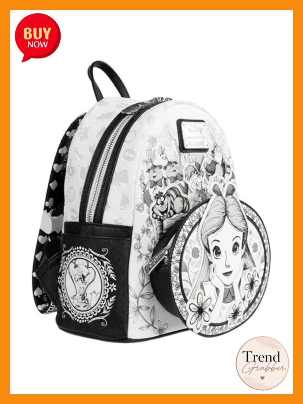 Disney Alice in Wonderland Loungefly Sketch Mini-Backpack Faux Leather